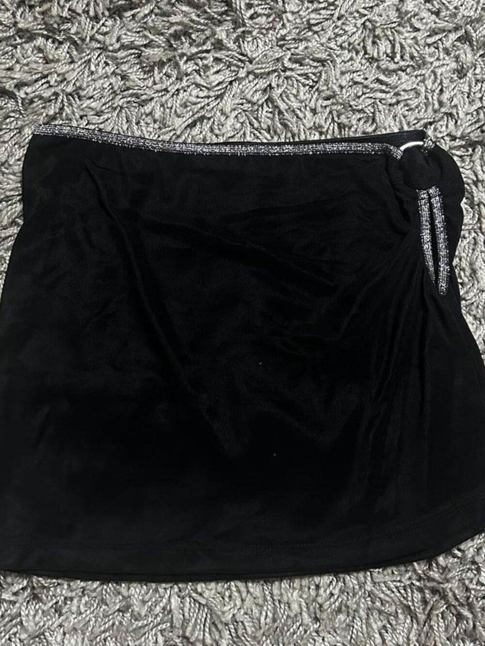 Y2K Black Mini Clubbing Party Skirt Size M
